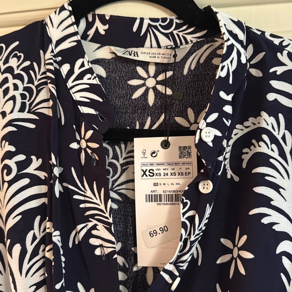 Zara Midi button front dress